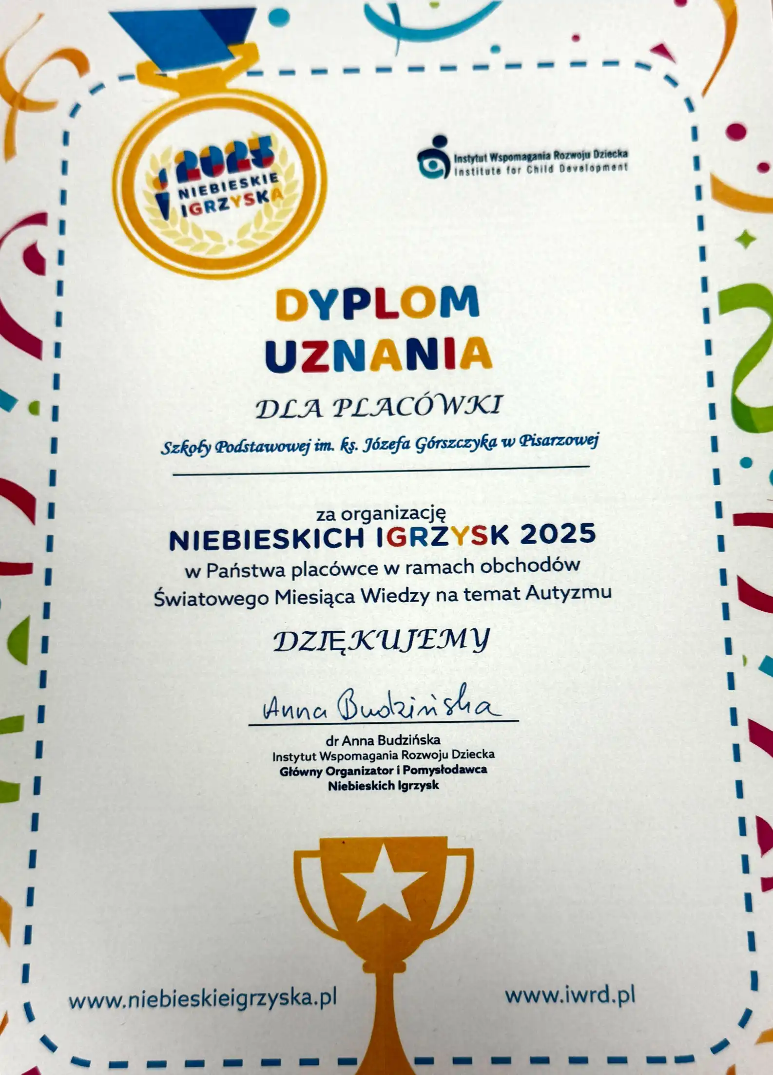 Międzynarodowy sukces Szkoły Podstawowej w Pisarzowej