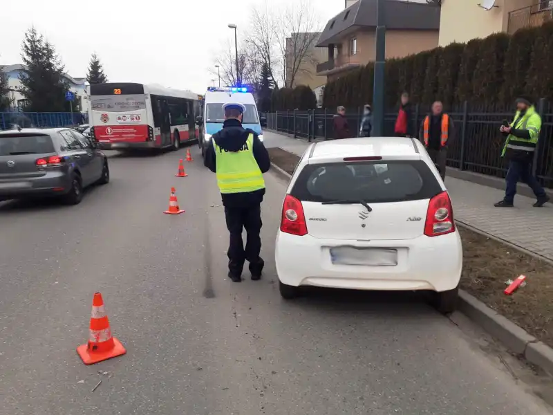Wypadek na ul. Nadbrzeżnej w Nowym Sączu