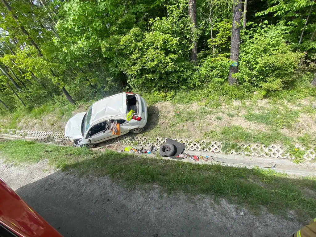 Kraksa na DK28 w Gródku