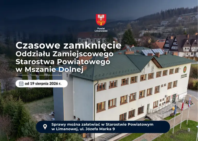 Od 19 sierpnia nie załatwisz tych spraw w Mszanie Dolnej. Jest zmiana lokalizacji obsługi