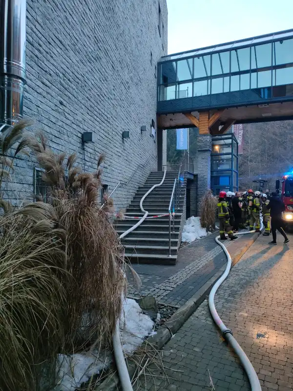 Pożar w jednym z hoteli w Krynicy-Zdroju. Paliła się sauna. Ewakuowano gości i pracowników