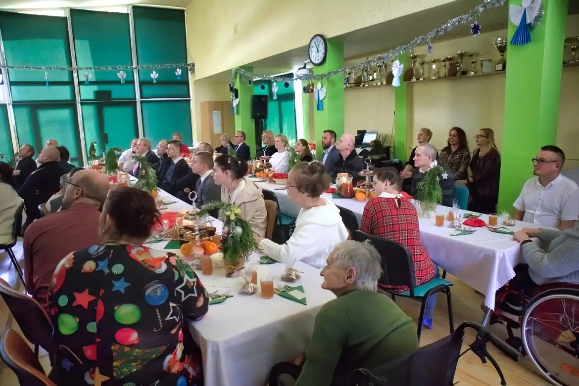 Spotkanie wigilijne w Powiatowym Ośrodku Wsparcia w Muszynie