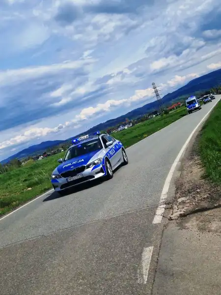 Policjanci zabezpieczali Karpacki Wyścig Kurierów