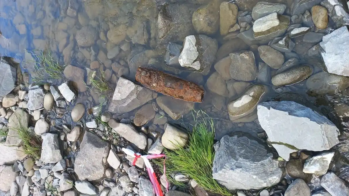 Groźna pozostałość z czasów II wojny światowej w rzece Kamienica