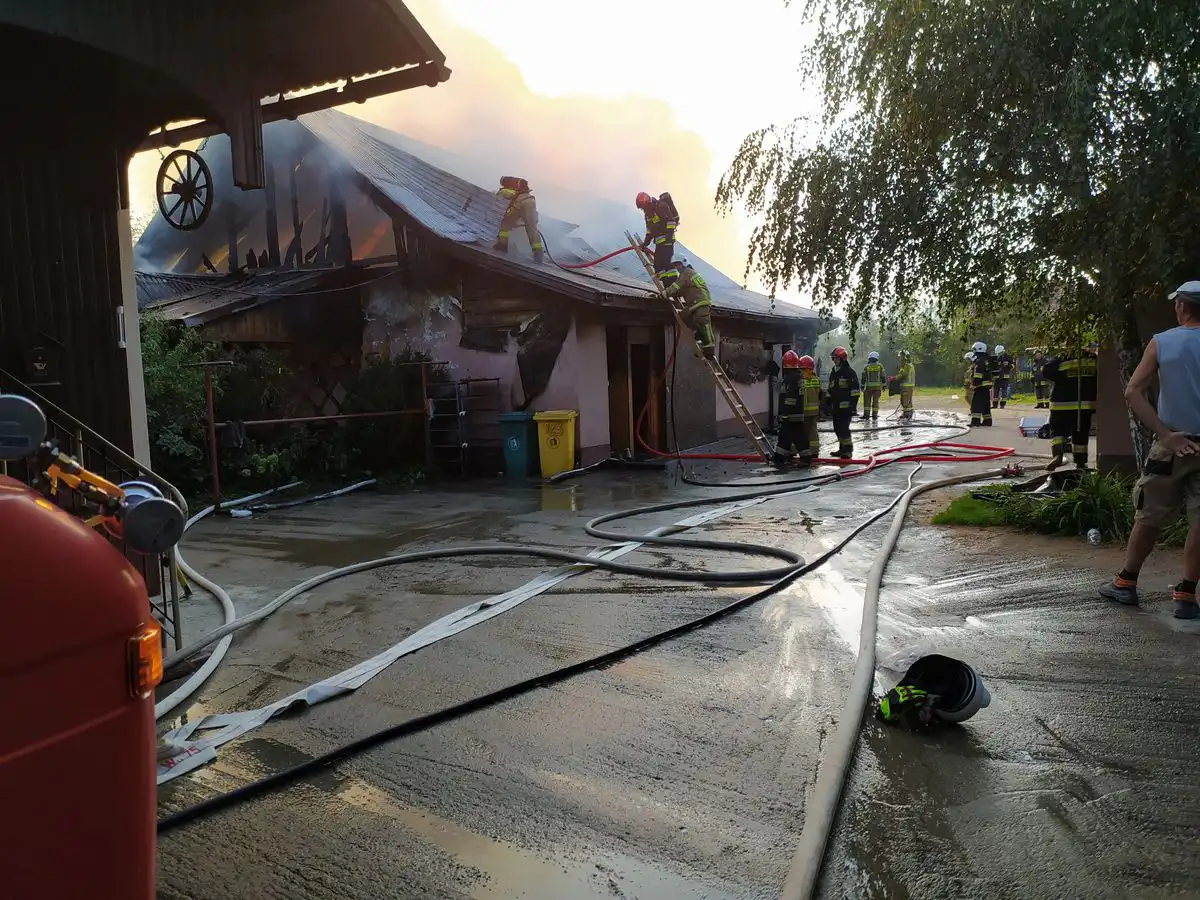 Pożar budynku gospodarczego w Maszkowicach