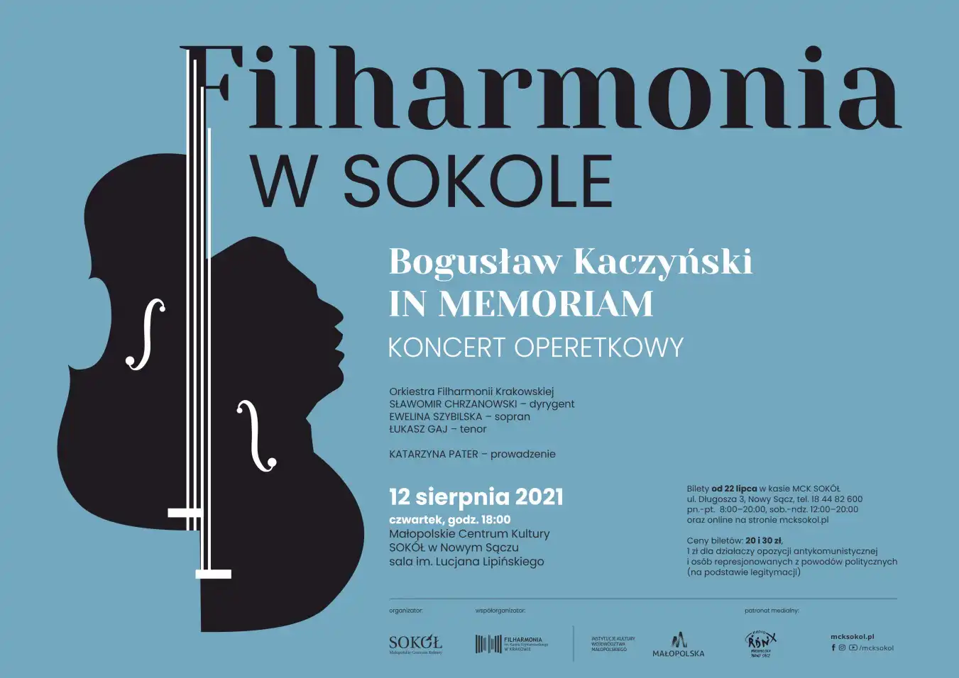 12 sierpnia koncert operetkowy - Bogusław Kaczyński in memoriam