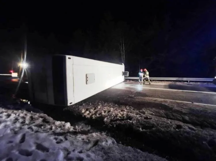 wypadek autobusu Krynica-Zdrój