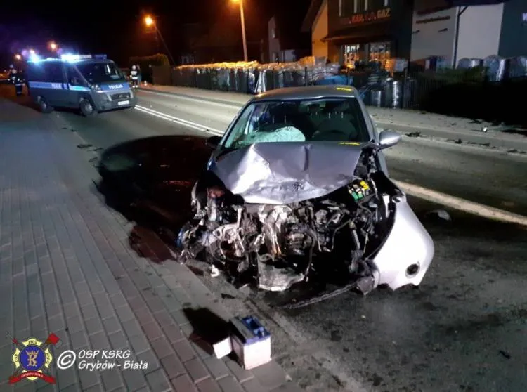 wypadek Grybów