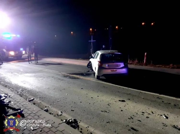 wypadek Grybów