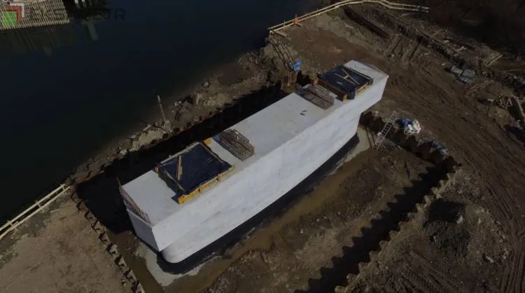 budowa mostu w Kurowie