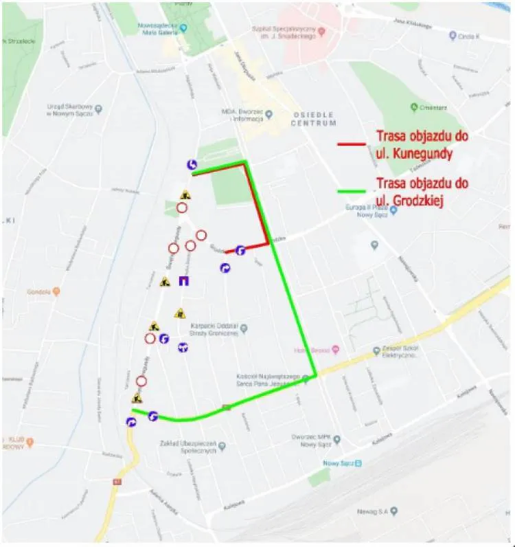 Jutro czasowa zmiana organizacji ruchu przy ul. Grodzkiej i Kunegundy