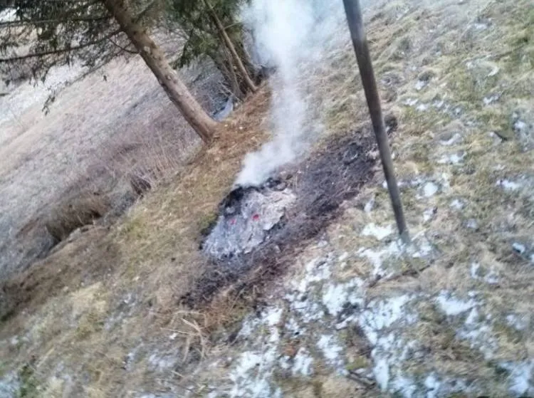 pożar traw Muszynka