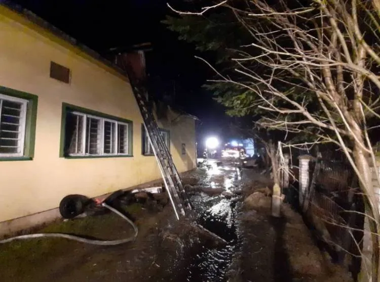 pożar budynku gospodarczego w Janczowej