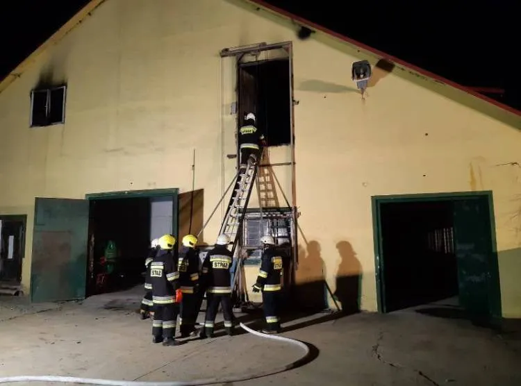 pożar budynku gospodarczego w Janczowej