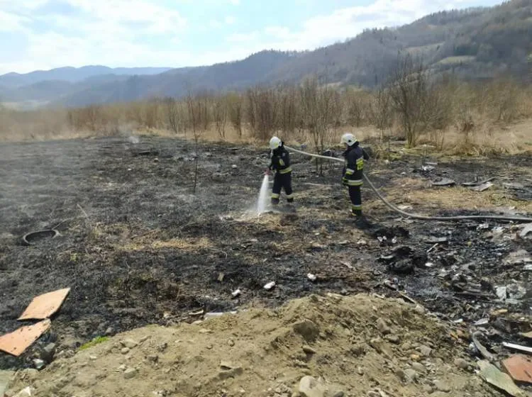 pożar traw Maszkowice