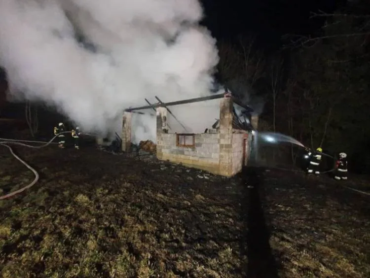 pożar stodoły Korzenna