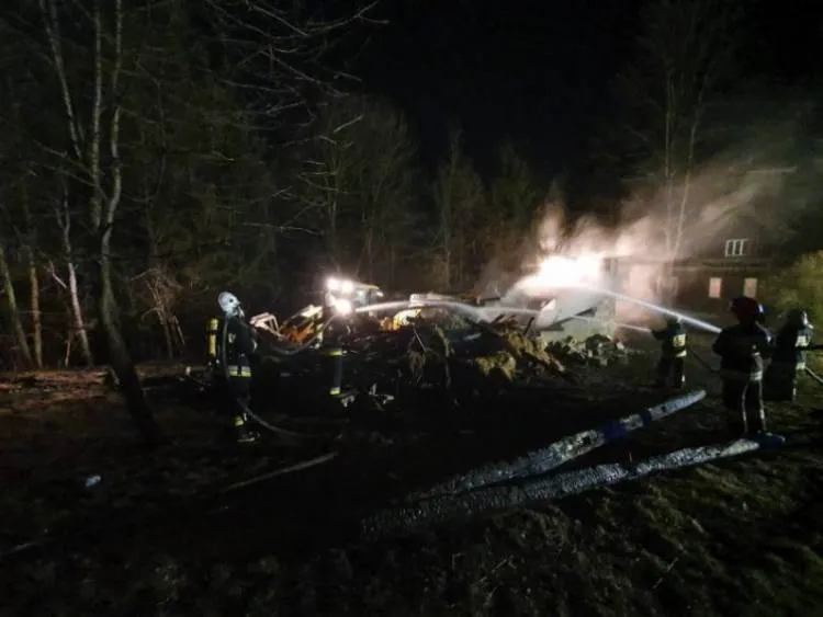 pożar stodoły Korzenna