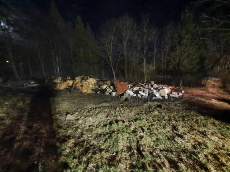 pożar stodoły Korzenna