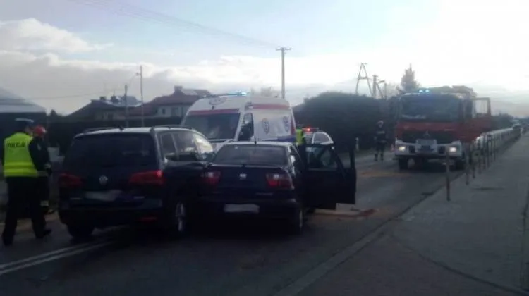 zderzenie dwóch samochodów ul. Limanowska Chełmiec