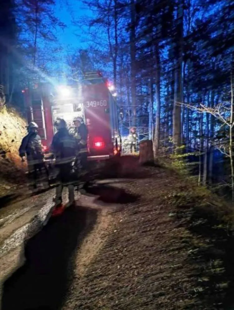 pożar pustostanu Rytro