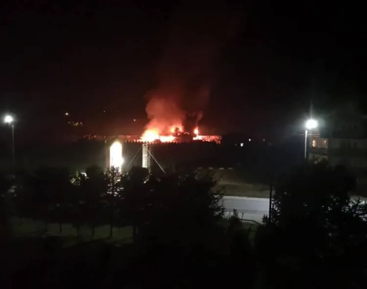 pożar tartaku Mszana Dolna