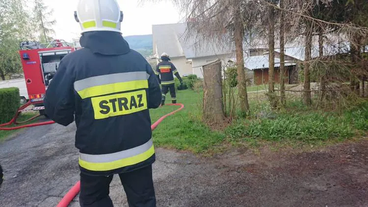 pożar garażu samochodowego Lipowe