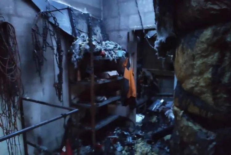 pożar budynku gospodarczego Moszczenica Wyżna