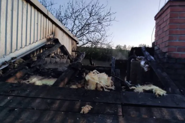 pożar budynku gospodarczego Moszczenica Wyżna