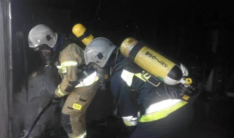 Pożar garażu w Koniuszowej