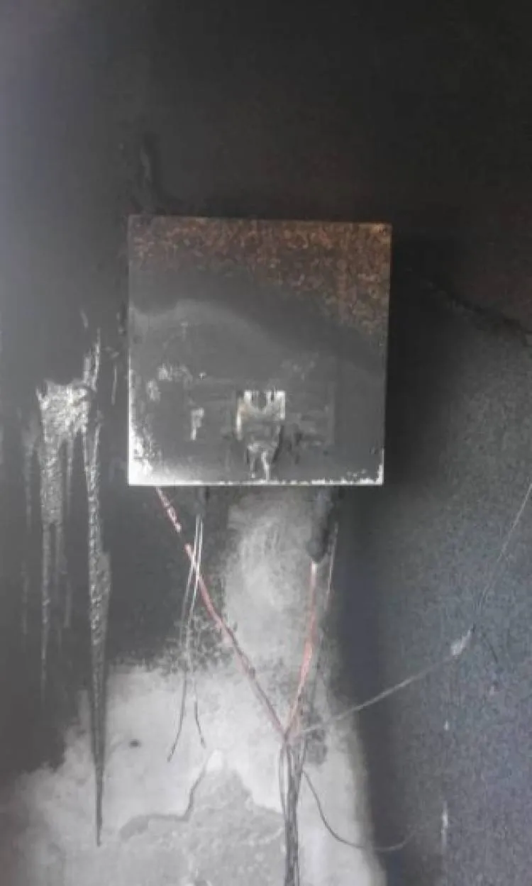 Pożar garażu w Koniuszowej