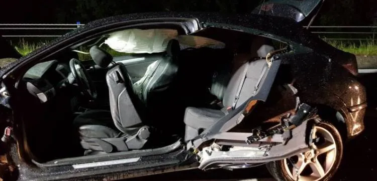 zderzenie dwóch samochodów osobowych Stadła