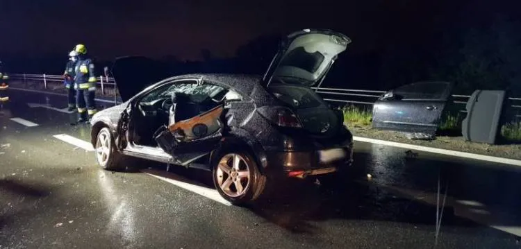 zderzenie dwóch samochodów osobowych Stadła