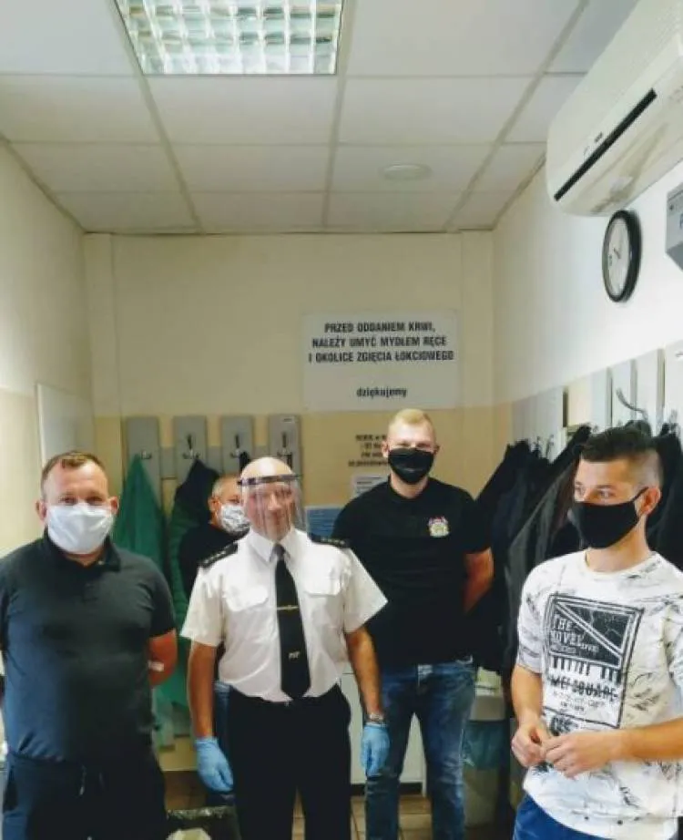 strażacy oddawali krew Nowy Sącz