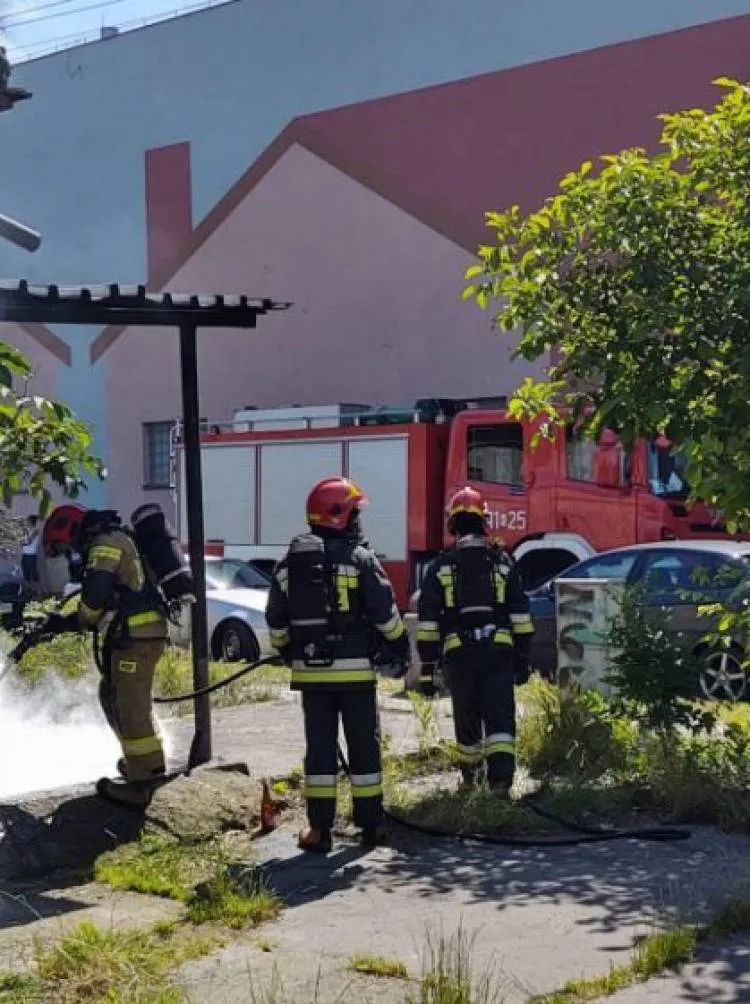 Pożar pustostanu na ul. 1 Maja