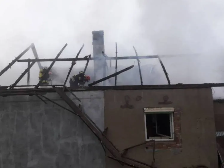 Pożar budynku mieszkalnego w Złockiem
