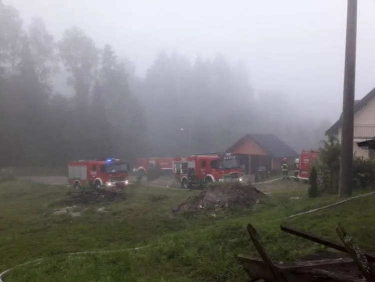 Pożar budynku mieszkalnego w Złockiem