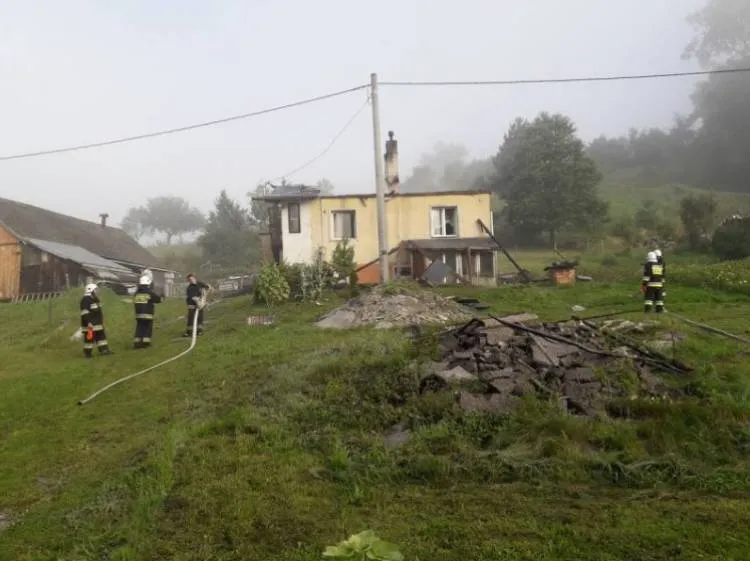 Pożar budynku mieszkalnego w Złockiem
