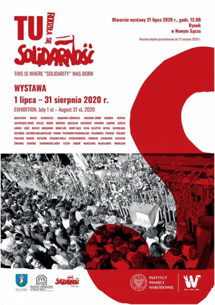 Od 21 lipca na sądeckim rynku będzie można obejrzeć wystawę pt. "Tu rodziła się Solidarność"