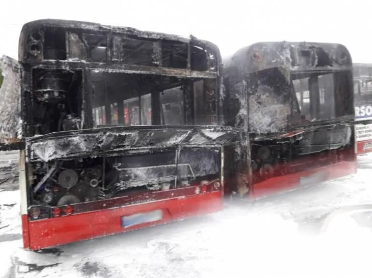 Na ul. Wyspiańskiego spłonęły trzy autobusy, ale udało się uratować dwa
