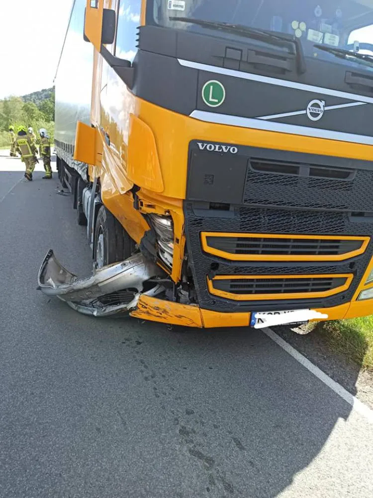 Wypadek na skrzyżowaniu Łosie - Klimkówka