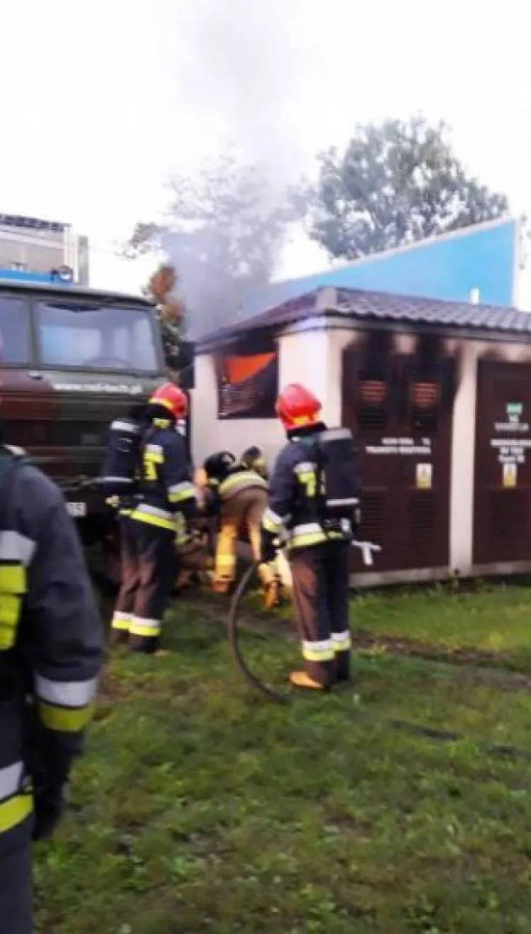 Na ul. Kilińskiego płonęła stacja transformatorowa Nowy Sącz