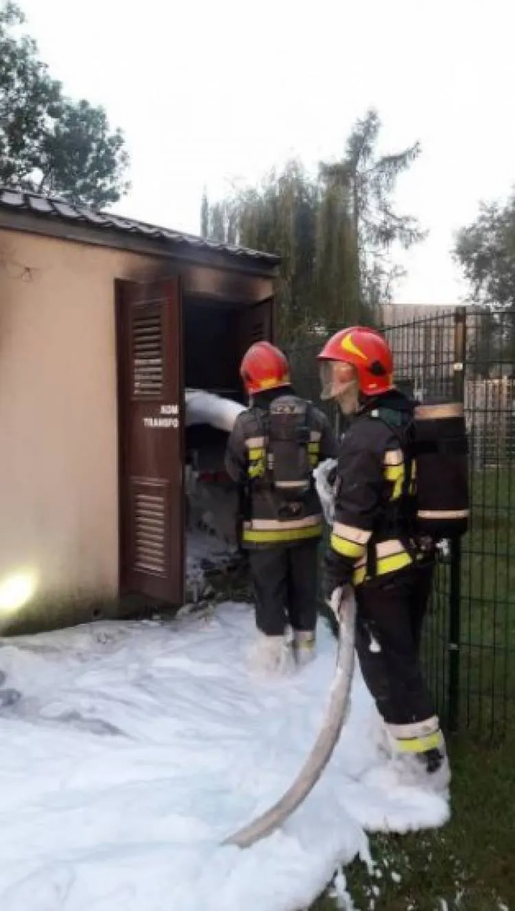 Na ul. Kilińskiego płonęła stacja transformatorowa Nowy Sącz