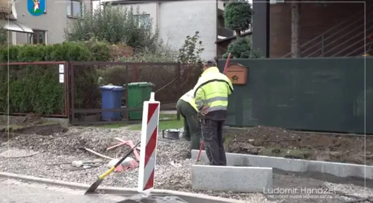 Trwa budowa nowego chodnika przy ulicy Kasprowicza na Osiedlu Kaduk Nowy Sącz
