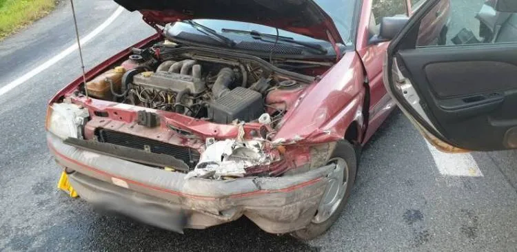 Zderzenie dwóch samochodów osobowych na DK28 w Biczycach Dolnych. Jedna osoba poszkodowana