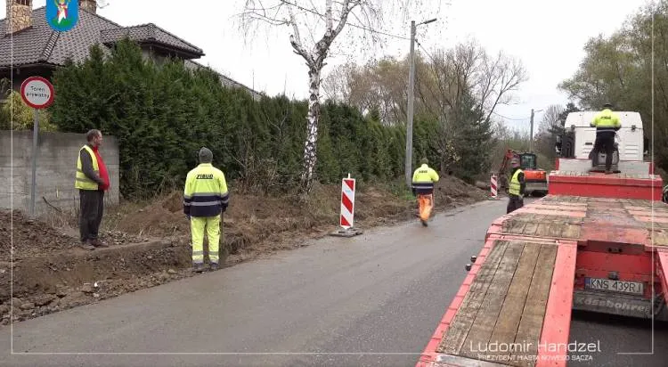 Rozpoczęła się budowa nowego chodnika przy ul. Jagodowej Nowy Sącz