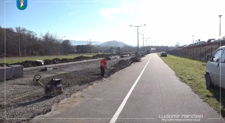 Postępują prace przy remoncie Al. Piłsudskiego Nowy Sącz