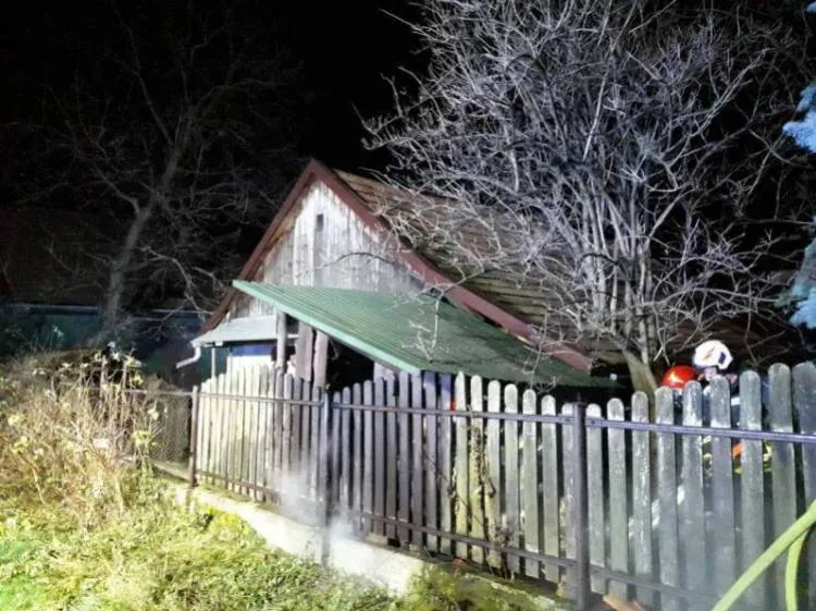 Pożar drewna opałowego w Barcicach Dolnych