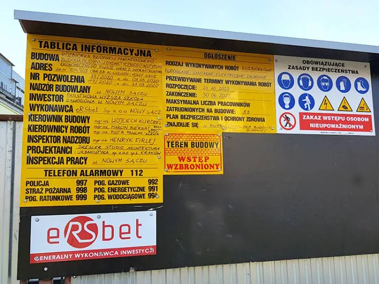 Ruszyły prace przy budowie gmachu Instytutu Ekonomicznego PWSZ Nowy Sącz