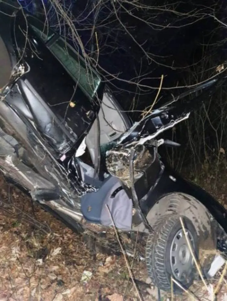 W Barcicach osobówka wypadł z drogi. Dwie osoby trafiły do szpitala