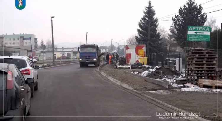 Postępują prace przy remoncie ul. Wiśniowieckiego Nowy Sącz